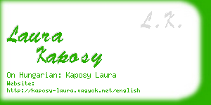 laura kaposy business card